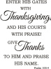 Psalm Give Thanks Greeting